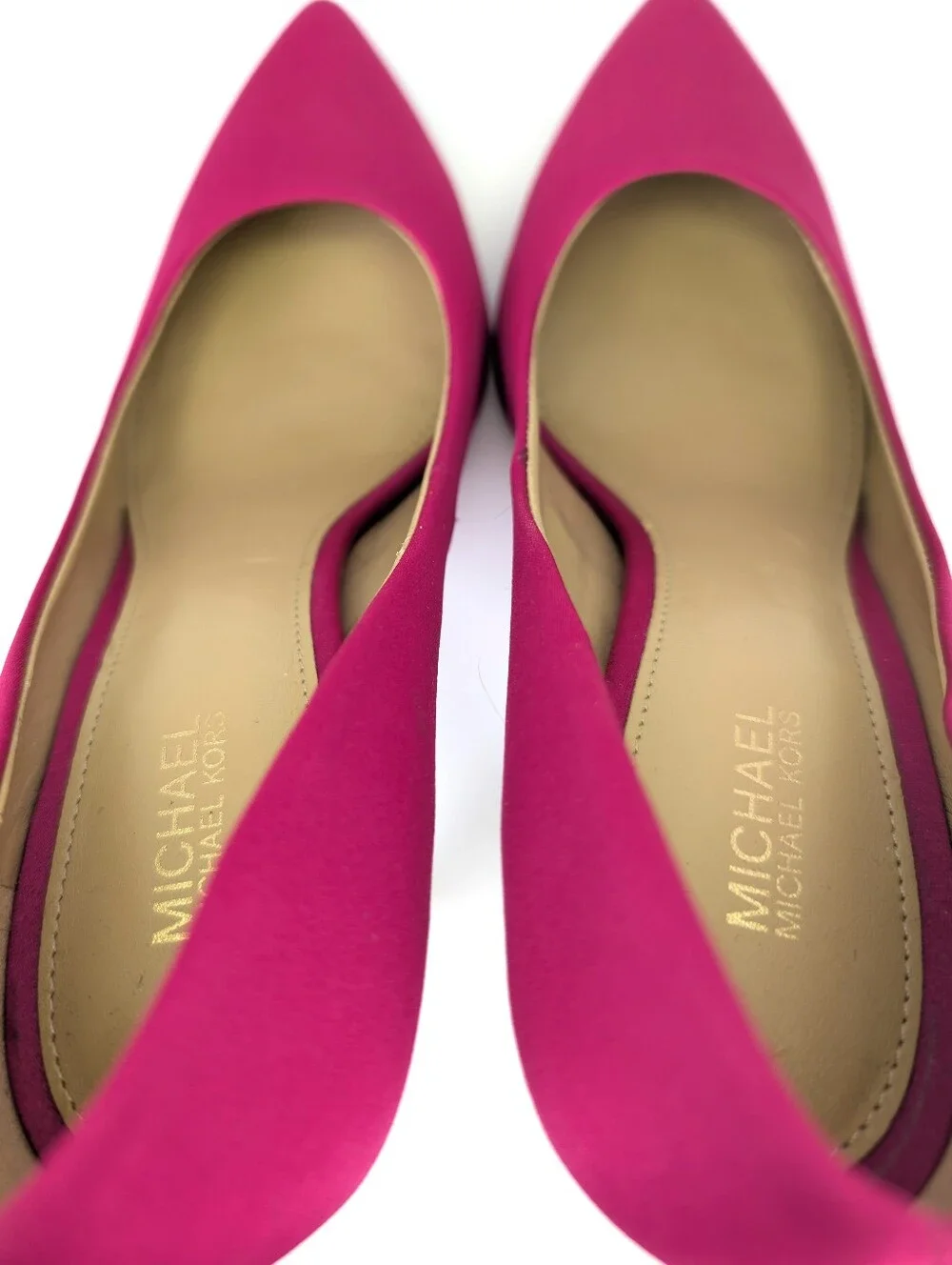 Michael By Michael Kors Hot Pink Stiletto Pump Heels  Pointy Toe Fushia Size 6